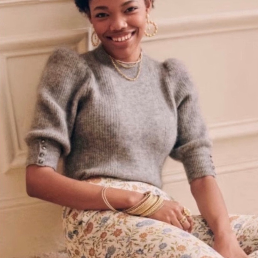 Sezane Rosalie Jumper Gris Moyen - Size XS